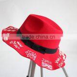 Autumn Winter Fedora Hat Creative Painting Large Brim Women Sun Hat thumbnail-3