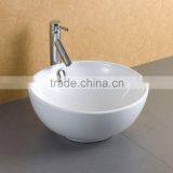White Glazed Ceramic Sanitary Ware Round Basin thumbnail-1