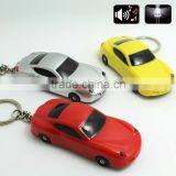 Hot Selling Car Shaped Led Plastic Keychain With Sound