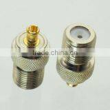 F Female Jack to MCX Male Plug Straight Rf Coaxial Connector Adapter