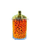 Antique Brass Jars for Spices, Cookie Jars With Lids, Decorative Mason Glass Jars, Glass Jars for Dried Fruits, Glass Pots