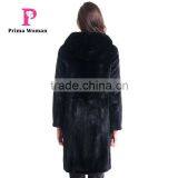 2015 New Design Medium Length Winter Women Coat With Mink Fur Hat Overcoat thumbnail-4