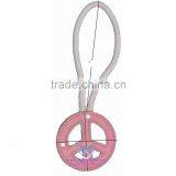 Leather Suede Peace Rope Toy B.Blue / B.pink. thumbnail-1