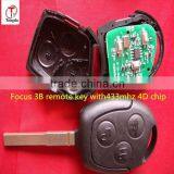 Tongda Good Qulality 3 Button Remote Key With433mhz 4D60chip for F-rd thumbnail-1