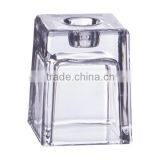 Hand Pressed Crystal Glass Square Candle Cup for Votive. thumbnail-2