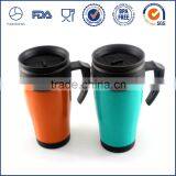 Double Wall Vacuum Flask Thermos/plastic Coffee Mug With Handle thumbnail-1