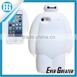Cartoon 3D lovely Cute Big Baymax Soft Silicone Back Rubber Mobile Phone Cover