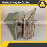 Beekeeping Tools Stainless Steel USA Type Smoker With Leather Bellow thumbnail-1