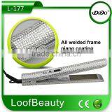 Bling Crystal Hair Straightener 1 Inch 100% Titanium Heating Plate Welded Frame, Piano Coating thumbnail-3