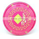 Circular Cosmetic Container Metal Piggy Banks Empty Tin Cans