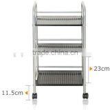 Bathroom or Kitchen Garden 3 Tier Metal Storage Cart thumbnail-1