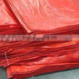 PE Woven Fabric Tarpaulin Double Orange Custom Size High Tensible Leno Woven Fabric Striped Hem 1 Meter Interval Freezen-proof thumbnail-5