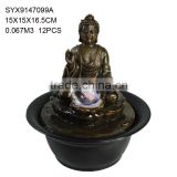 Polyresin handmade buddha fountain indoor decoration