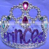 2016 Fashion Metallic Silver Beautiful Princess Plastic Tiara and Crown thumbnail-4