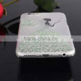 Embossed Printing Colorful Painting Case Ultra Thin Slim Case for IPhone 6 With Bling Diamond thumbnail-2