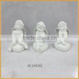 Small Resin Sitting Garden Angel Statues for Home Decoration