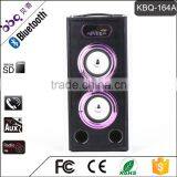 BBQ KBQ-164A 20W 2000mAh Multiple Designs Newest Plating Horn LED Screen Wooden Bluetooth Speaker thumbnail-4