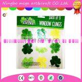 St. Patricks Day Gel Window Clings ~ Irish Shamrocks (1 Sheet, 9 Clings) thumbnail-1