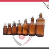 20ml Amber Bottles for Essential Oils with Stainless Steel Roller Balls