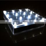 Cool White 5 inch 16LEDs Square shape LED Vase Base Light/ LED Under vase light for Table centerpiece
