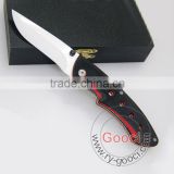 Ceramic White blade folding pocket knife G-10 handle scales