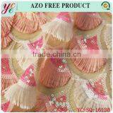 New Multi Color Fan Blade Type Net Sequin Fabric for Dancing thumbnail-5