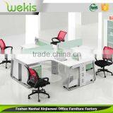 Modern 4 Person Office Computer Workstation Desk thumbnail-2