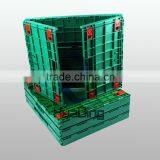 600*500mm Foldable Plastic Crate With Lid Plastic Collapsing Folding Crate