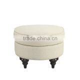 Fabric With Button Round Ottoman and Pouf YO7016 thumbnail-3