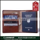 Handmade Top Quality Genuine Cowhide Leather Passport Holder, Passport Case From China Guangzhou Factory