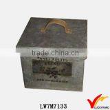 Rectangular Vintage Rusty Metal Boxes for Storage for Wedding and Holiday