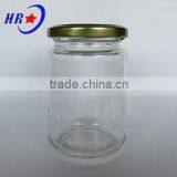 Honey Glass Jar With Golden Lid