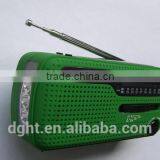 Solar Radio LED Flashlight Radio Portable Radio HT-555