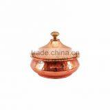 Steel Copper Mughlai Handi With Lid Serving Dish Platter Restaurant Ware Hotel Home No.1