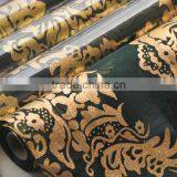 28cm Width Cotton Polyester Voile Ribbon Foil Print Table Runner thumbnail-1