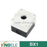 Push Button Station Control Box One Hole White and Black BX1