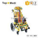 China Supplier Topmedi Hot Sales Reclining Wheelchair for Cerebral Palsy Children thumbnail-2