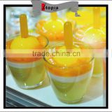 Best and unbreakabledessert hot sale cheap handmade ring shape pudding cup/glass jelly cup