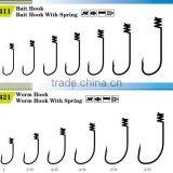 Worm with spring chinese Cheap fly fishing hooks