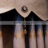 European Style Living Room Colourful Curtain/ Luxury Embroidery Curtains Fabric With Valance thumbnail-3