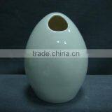 Promotional Pure White Bud Stoneware Vase,egg Shape Decorative Flower Vase,best Selling Customs White Porcelain Vase thumbnail-1