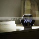 Multifunctional Mirror Image Alarm Clock, LED Digital Thermometer Make-up Mirrow Night Light Alarm Clock thumbnail-6