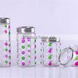 4pcs Round Glass Jar With Handdrawing thumbnail-4