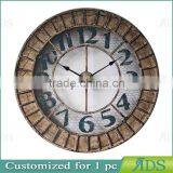 Big Antique Black Factory Wall Clock thumbnail-1