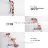 New Design Iron Home Garden Flower Pot Stand Decorate Vintage Bronze Style Shelf Holder 3 Plant Pot Stand thumbnail-5