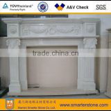 White Marble Electrical Fireplace Frame