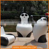 Cartoon Panda Fiberglass Baby Chair thumbnail-1