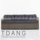 Atlantic Outdoor Wicker Bench - Conversation Wicker Furniture - Vietnam Poly Rattan thumbnail-1