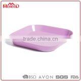 OEM Accepted Wholesale Contemporary Pink Plastic Square Vegetable Tray, Melamine Serving Tray Airline thumbnail-1