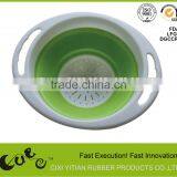 Food Grade Collapsible Silicone With Plastic Strainer Silicone Water Strainer